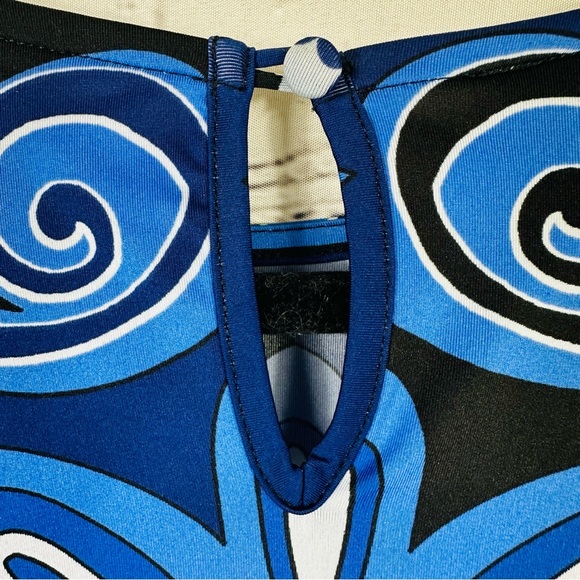 INC. INTERNATIONAL CONCEPTS PAISLEY BLUE DRESS SIZE (M) - Picture 6 of 7